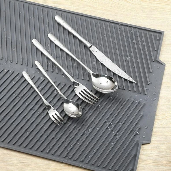 Büyük Bulaşık Kurutma Matı,Silikon Bulaşık Kurutma Matı Çok Amaçlı Tezgah Üstü Mat (5314) - Resim 5