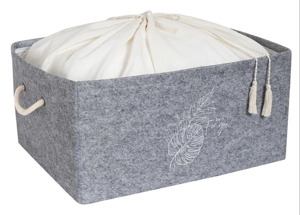 Torbalı Ve Kulplu Dolap İçi Düzenleyici Çok Amaçlı Organizer Keçe Kutu (maxi) - 03464 ürün görseli 1