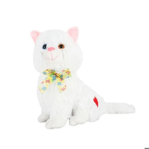 Sesli Peluş Van Kedisi 33 cm Miyavlayan Oyuncak Van Kedisi ürün görseli 1