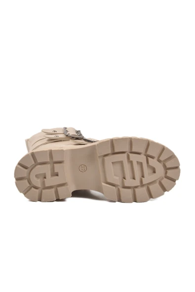 Cool Bej İçi Polarlı Kaymaz Kız Çocuk Bot Caneda F - Resim 5