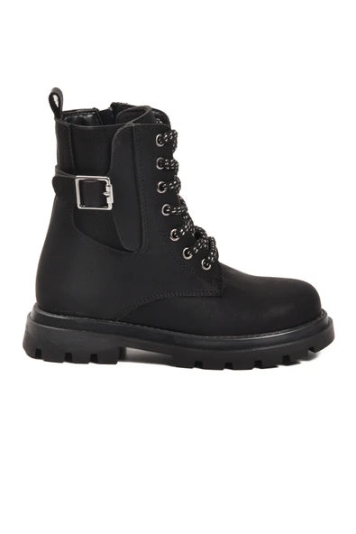 Cool Siyah İçi Polarlı Kaymaz Kız Çocuk Bot Aleda F - Resim 2