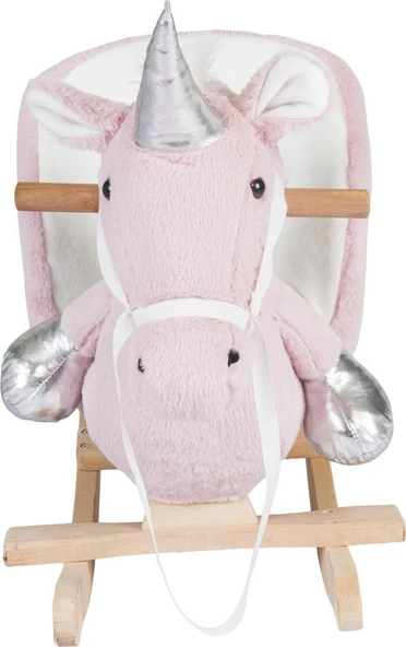 TommyBaby Egitici Peluş Sallanan At Ahsap Sallanan At UNİCORN - Resim 3