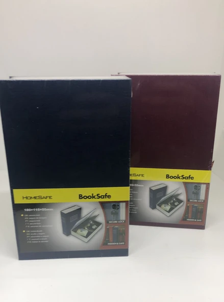 LEBRON Kitap Görünümlü Gizli Kasa Anahtarlı Çelik Mini Kasa Kilitli Değerli Eşya Kutusu KÜÇÜK ürün görseli 1