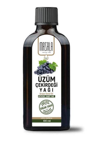 Üzüm Çekirdeği Yağı 100 ml – Saf Soğuk Pres Cam Şişe Üzüm Çekirdeği Yağı (Vitis Vinifera Seed Oil) ürün görseli 1