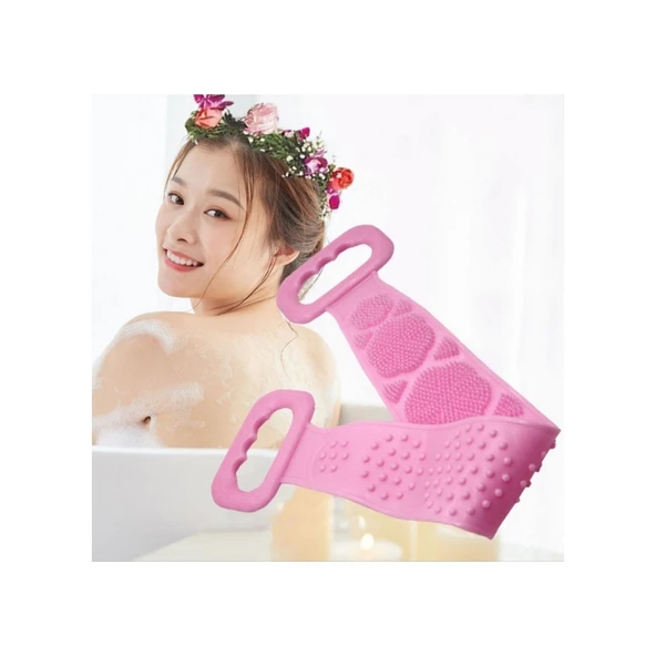 Silikon Sırt Kesesi 60 Cm Sırt Keseleme Fırçası Banyo Duş Lifi (5314) - Resim 5