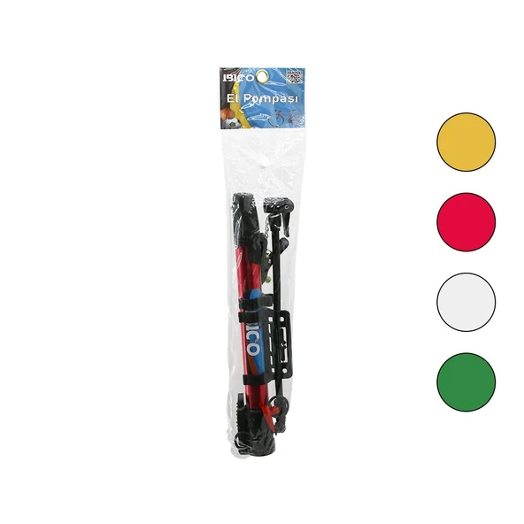 MANDALLI UÇ MİNİ EL POMPASI BİSİKLET- TOP BİSİKLET MONTAJ APARATLI 30CM HORTUM - TOP İĞNE - UÇ (5314) ürün görseli 1