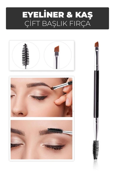 Çift Başlıklı Eyeliner Ve Kaş Fırçası – Kolay Uygulama Ve Mükemmel Sonuçlar ürün görseli