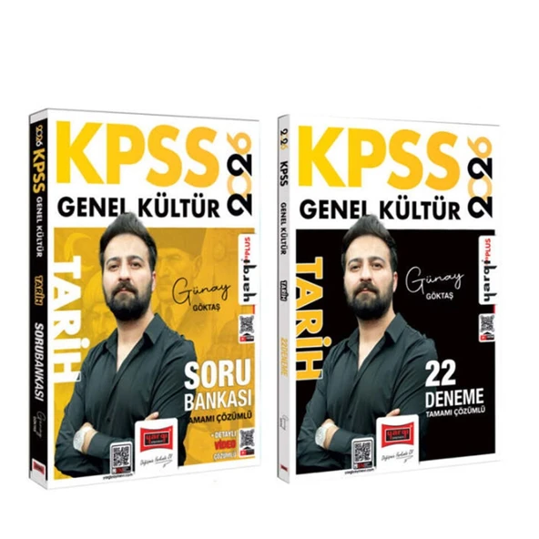 Yargı Yayınları 2026 KPSS Genel Kültür Tarih Tamamı Çözümlü Soru Bankası ve Deneme Seti 2 Kitap ürün görseli 1