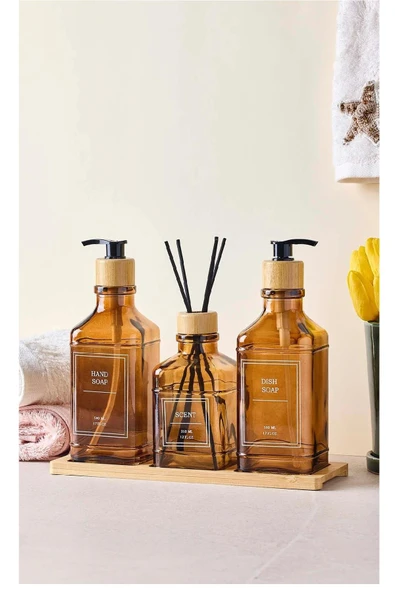 Perotti Sıvı Sabunluk Rogan Amber 3 Lü Set 18044 4852 ürün görseli 1