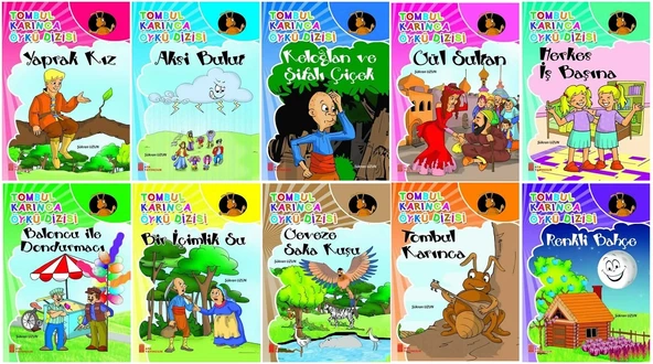 1. Sınıf Okumayı Sevdiren Renkli Resimli Hikayeler 2 - 10 Kitap - Resim 2