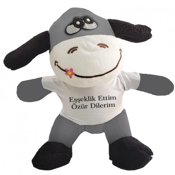 Oyuncak Peluş Eşek Eşeklik Ettim Tişörtlü ürün görseli 1
