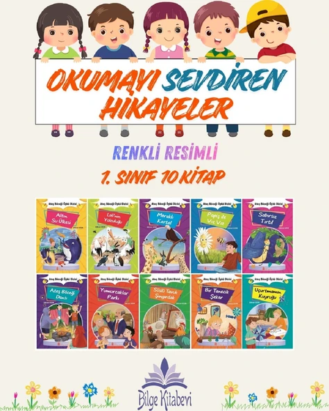 1. Sınıf Okumayı Sevdiren Renkli Resimli Hikayeler - 10 Kitap ürün görseli 1