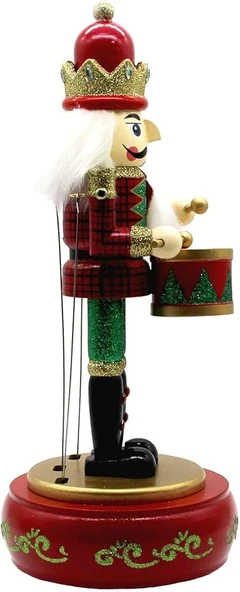 LEBRON Fındıkkıran Ahşap Müzikli Kukla Kutusu Kırmızı - Resim 2