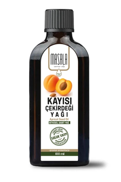 Kayısı Çekirdeği Yağı 100 ml – Saf Soğuk Pres Cam Şişe Üzüm Çekirdeği Yağı (Prunus Armeniaca Seed Oil) ürün görseli 1