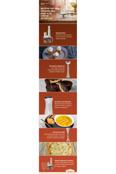 Grundig RHB 1410 B 1500 Watt Blender Seti - Resim 6