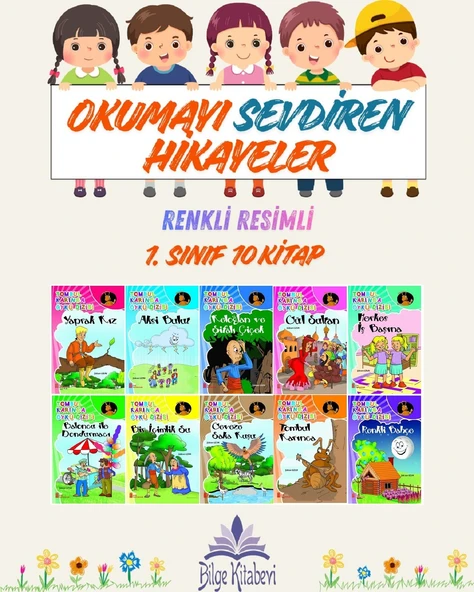 1. Sınıf Okumayı Sevdiren Renkli Resimli Hikayeler 2 - 10 Kitap ürün görseli 1