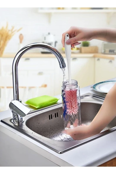 Silikon Şişe Biberon Konserve Kavanoz Matara Temizleme Fırçası Çok Amaçlı Temizleme Fırçası Bpa Free (5314) - Resim 3