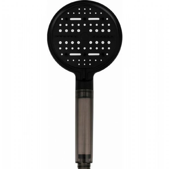 Kireç Tutucu Tazyik Arttırıcı 6 Fonksiyonlu Siyah Duş Başlığı - Resim 2