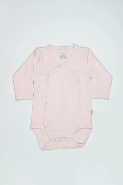 Organik Natural Basic Style Kruvaze Uzun Kol Body BS17102 Pembe ürün görseli