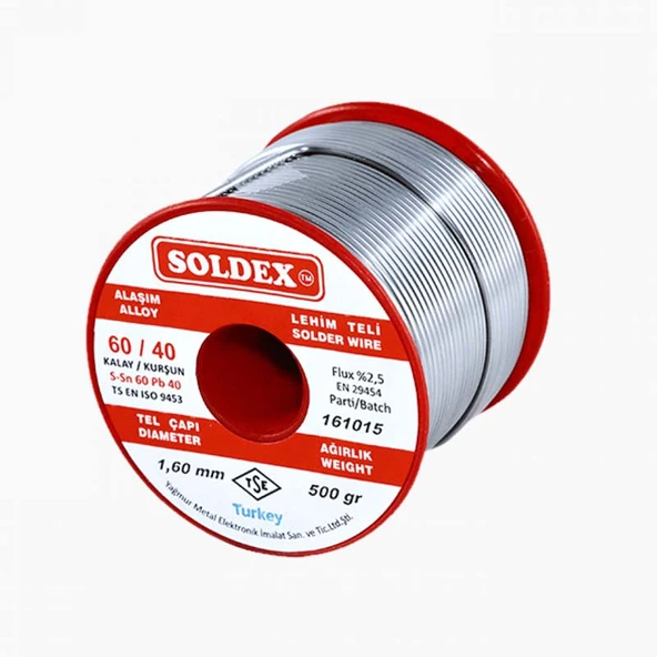 Lehim Teli Kurşunlu SN 60 PB 40 1,60mm 500Gr 60/40 ürün görseli