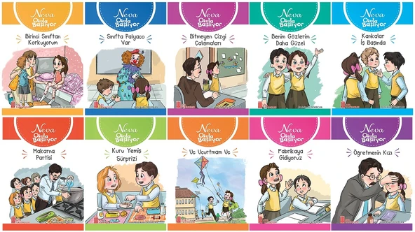 1. Sınıf Okumayı Sevdiren Renkli Resimli Hikayeler 3 - 10 Kitap - Resim 3