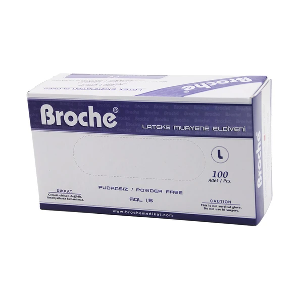 BROCHE  L  PUDRASIZ MUAYENE ELDİVENİ 100LÜ (5314) ürün görseli