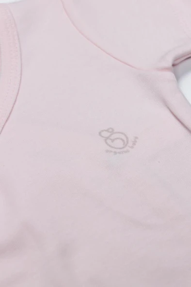 Organik Natural Basic Style Kruvaze Uzun Kol Body BS17102 Pembe - Resim 3