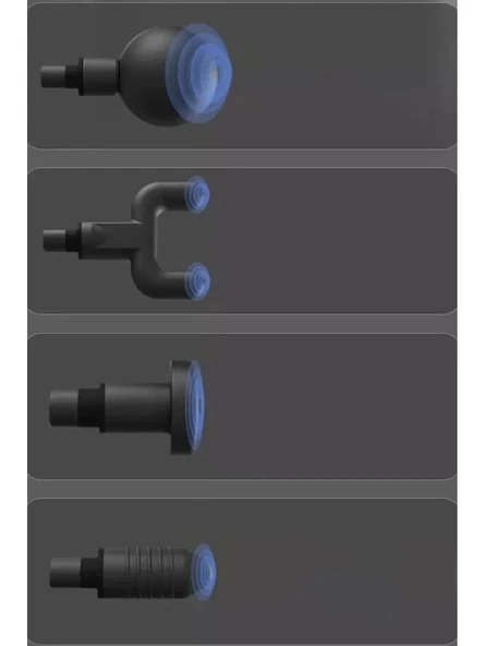 Mini Profesyonel Şarjlı Masaj Aleti 4 Başlıklı KH-800 (5314) - Resim 5