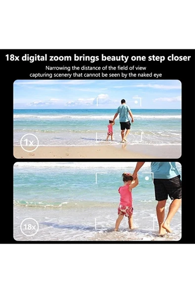 5k 75mp Hd Dijital Kamera 18x Dijital Zoom, Flaşlı,3.0 İnç Ekranlı Fotoğraf Makinesi - Resim 5