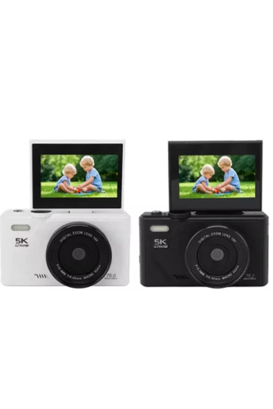 5k 75mp Hd Dijital Kamera 18x Dijital Zoom, Flaşlı,3.0 İnç Ekranlı Fotoğraf Makinesi - Resim 8