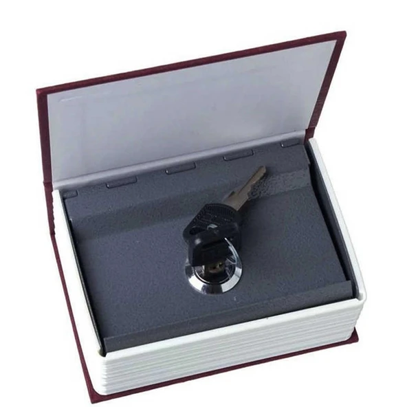 Kitap Şeklinde Mini Boy Kilitli Kasa Ve Kumbara - Resim 3