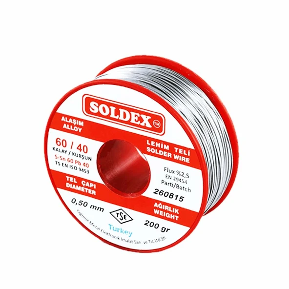 Lehim Teli Kurşunlu SN 60 PB 40 3,00mm 500Gr 60/40 ürün görseli