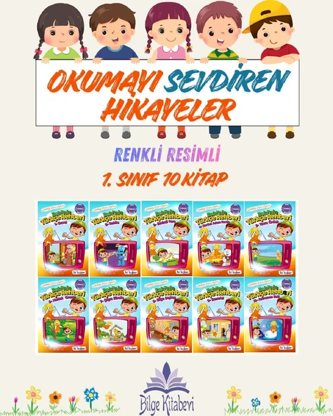 1. Sınıf Okumayı Sevdiren Renkli Resimli Hikayeler 5 - 10 Kitap ürün görseli 1