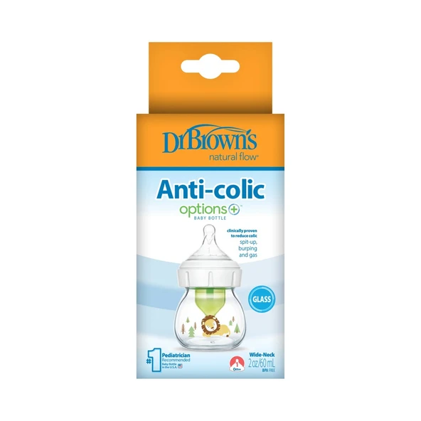 Geniş Ağız Anti Kolik Options+ Cam Biberon 60 ml - Resim 2