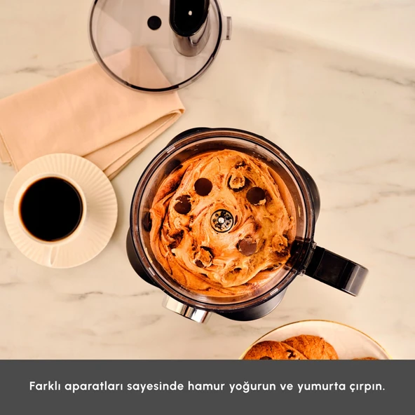 Karaca Mastermaid Power Max 11 In 1 Mutfak Robotu Matte Black Silver 2500 W - Resim 4