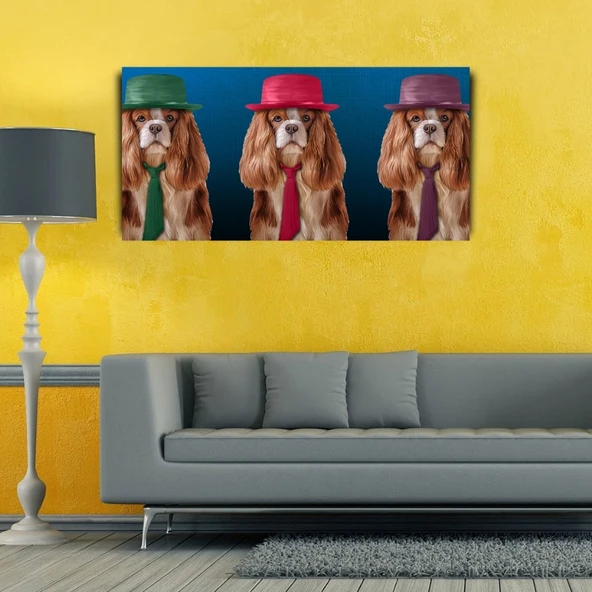Sevimli Köpekler Kanvas Tablo 60 x 120 ürün görseli 1