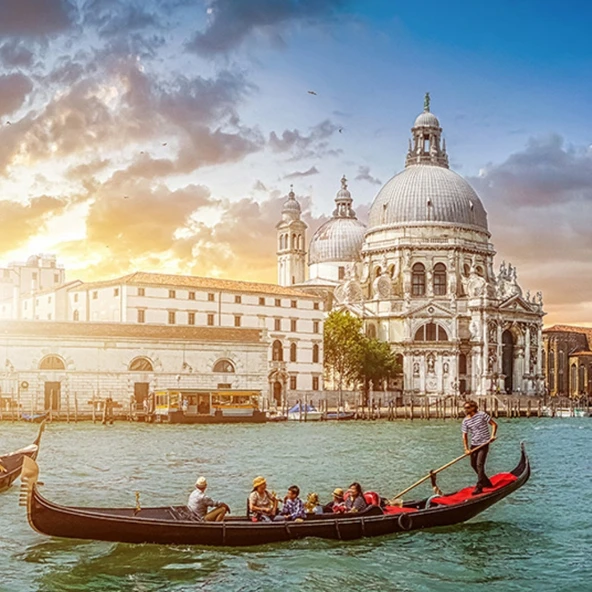 Venedik ve Gondollar Kanvas Tablo 60 x 120 - Resim 2