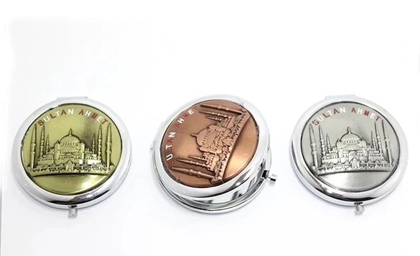 Metal İstanbul Temalı Yöresel Kabartmalı El Aynası 2alk112 ürün görseli 1