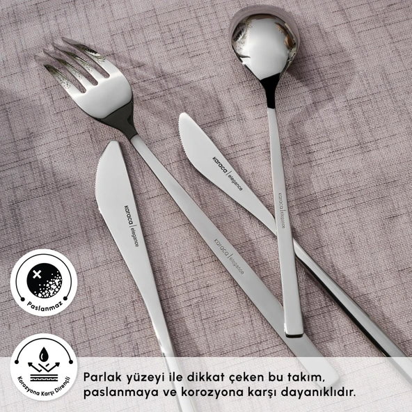 Karaca New Liza 84 Parça 12 Kişilik Çatal Kaşık Bıçak Takımı - Resim 6