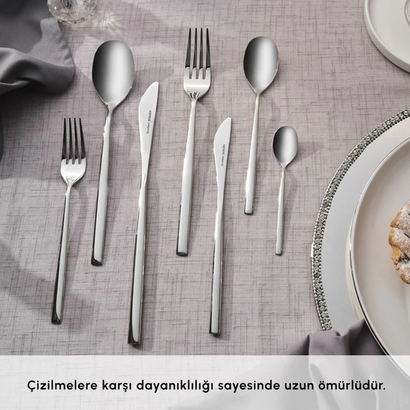 Karaca New Liza 84 Parça 12 Kişilik Çatal Kaşık Bıçak Takımı - Resim 3