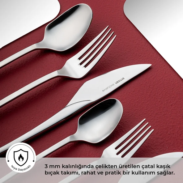 Emsan Fair 84 Parça 12 Kişilik Kutulu Çatal Kaşık Bıçak Takımı - Resim 2