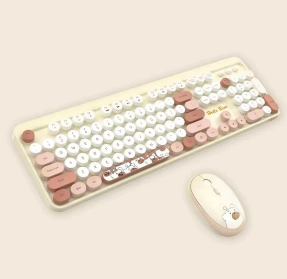 Hello Bear Sütlü Çay Klavye Mouse Set ürün görseli