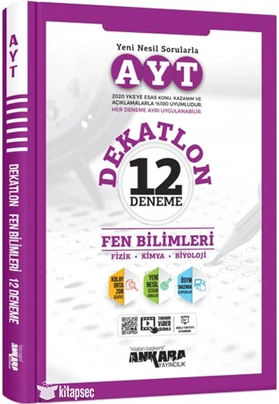 Ayt Fen Bi̇Li̇Mleri̇ Dekatlon 12 Deneme Ankara Yayincilik ürün görseli 1