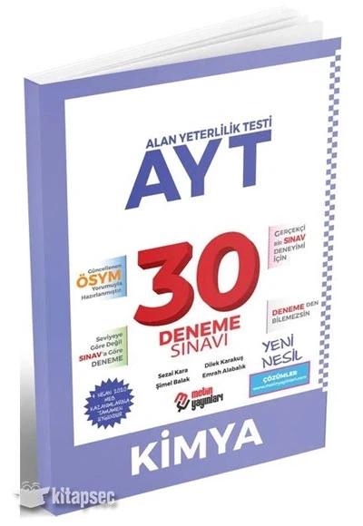 Ayt Kimya 30 Deneme Metin Yayın ürün görseli 1