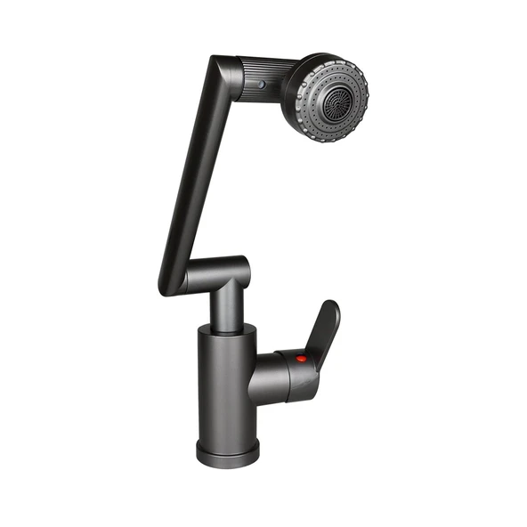 GRİ - 1080 DERECE DÖNEBİLEN ÇOK FONKSİYONLU MUSLUK BATARYA KTX-3308 (5314) ürün görseli