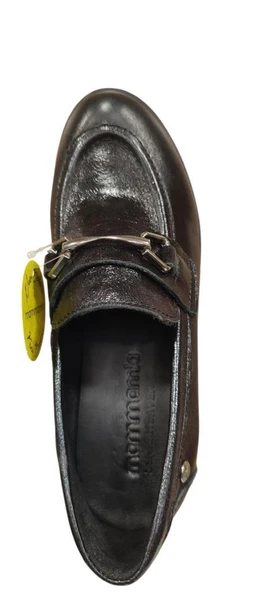 MAMMAMİA D25KA-3405 KALIN TOPUK KLASİK KADIN DERİ AYAKKABI - Resim 7