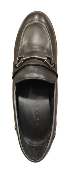 MAMMAMİA D25KA-3405 KALIN TOPUK KLASİK KADIN DERİ AYAKKABI - Resim 12