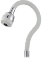 Renkli Silikonlu Oynar Başlıklı 2 Fonksiyonlu Spiral Musluk Başlığı - Beyaz (5314) - Resim 2