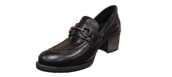 MAMMAMİA D25KA-3405 KALIN TOPUK KLASİK KADIN DERİ AYAKKABI - Resim 4