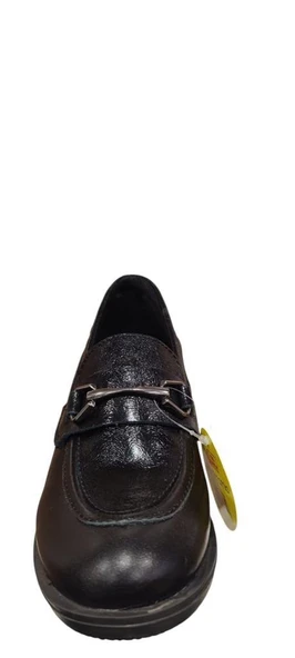 MAMMAMİA D25KA-3405 KALIN TOPUK KLASİK KADIN DERİ AYAKKABI - Resim 6